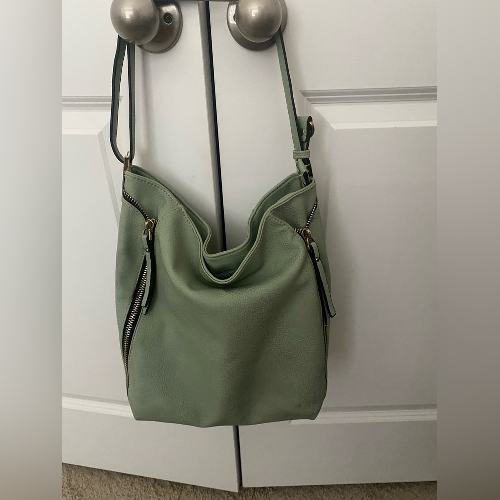 Bucket Handbag 15 x 15” Mint Green Shoulder  Bag